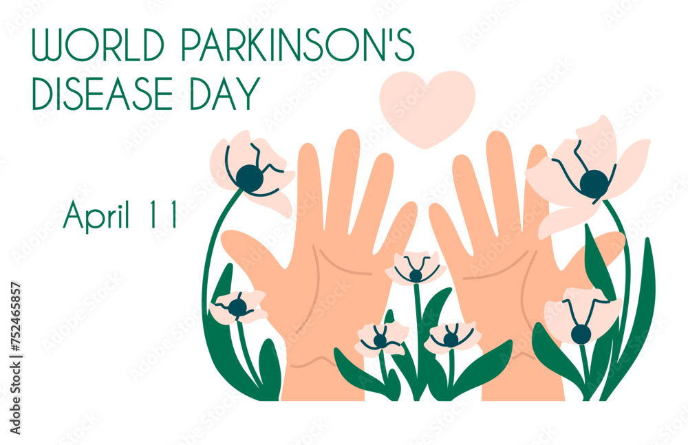 World Parkinson's Disease Day banner. Design template foe background, poster. Vector illustration World Parkinson's Disease Day banner. Design template foe background, poster. Vector illustration