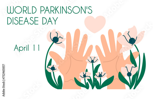 World Parkinson's Disease Day banner. Design template foe background, poster. Vector illustration 