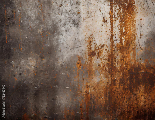 Grunge metal texture silver grey rust background