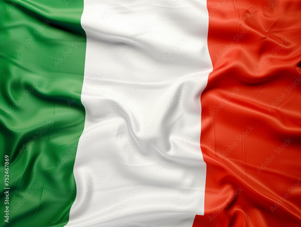 Italian Flag Waving Against Clear Sky