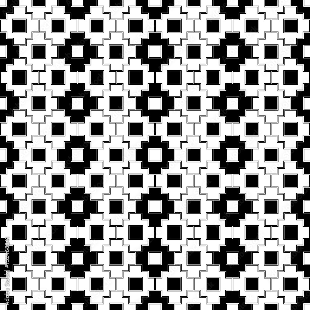 Seamless pattern. Tribal wallpaper. Digital paper, web design, ethnical textile print. Tribe motif. Ancient mosaic. Inca crosses, squares ornament. Folk image. Ethnic background. Vector artwork Seamless pattern. Tribal wallpaper. Digital paper, web design, ethnical textile print. Tribe motif. Ancient mosaic. Inca crosses, squares ornament. Folk image. Ethnic background. Vector artwork