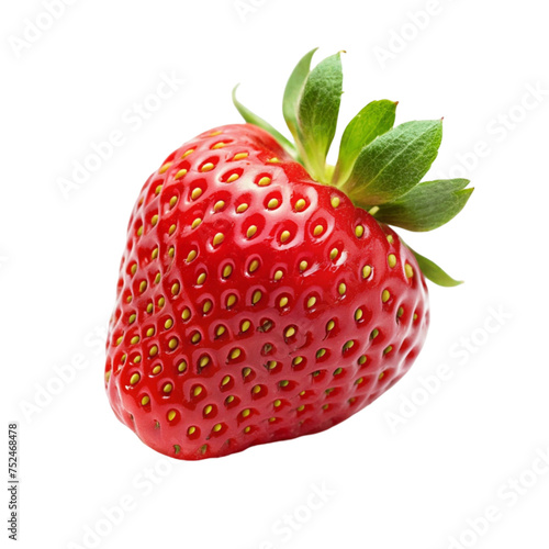 Delicious fresh strawberry isolated on Transparent background.
