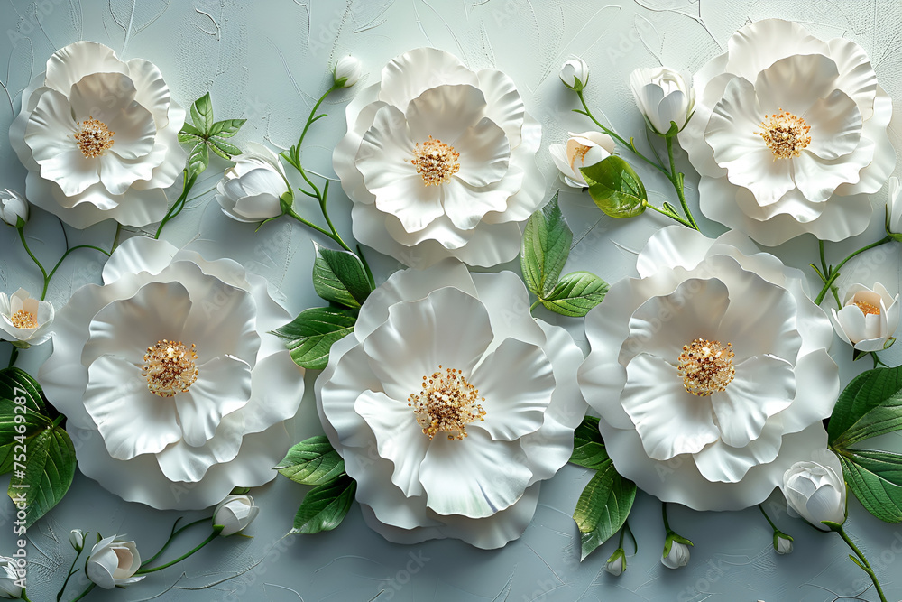 3d wallpaper background with flower.