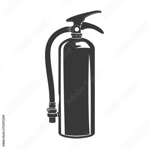 Silhouette Fire Extinguisher black color only