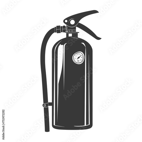 Silhouette Fire Extinguisher black color only