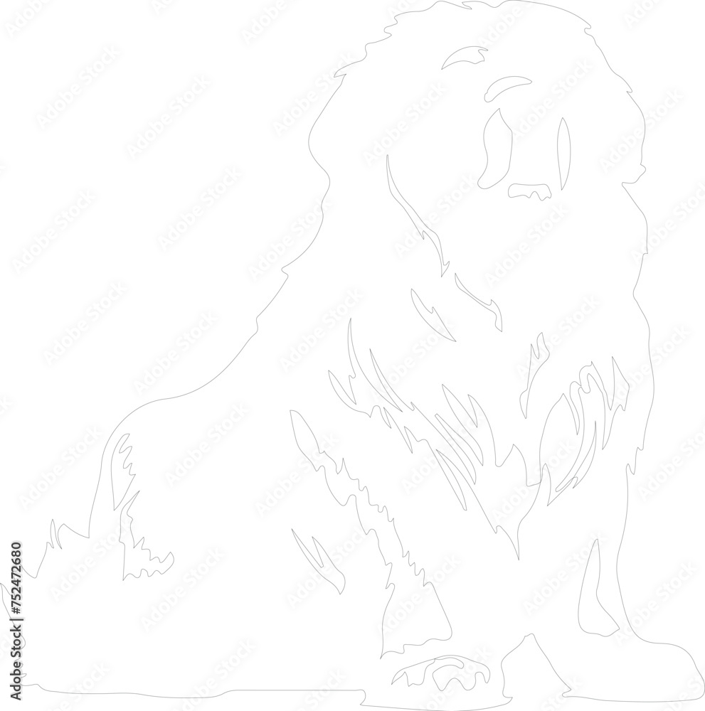 Tibetan Mastiff outline Tibetan Mastiff outline