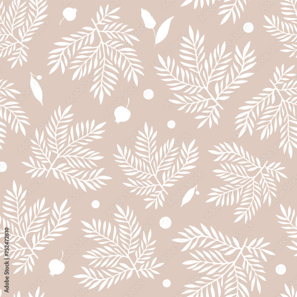 Seamless pattern with hand drawn branches. Seamless pattern with hand drawn branches.