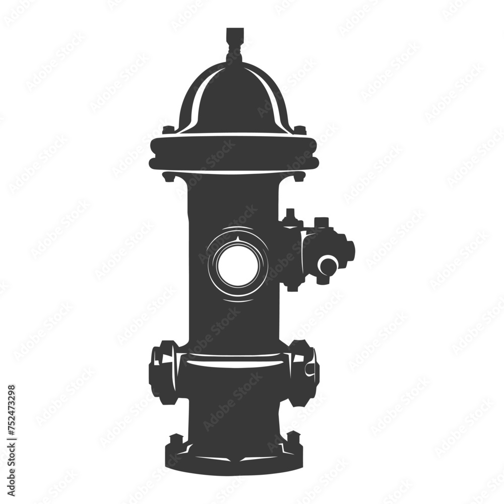 Silhouette fire hydrant black color only Silhouette fire hydrant black color only