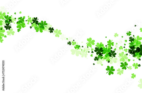 Three leaf clover confetti cascade