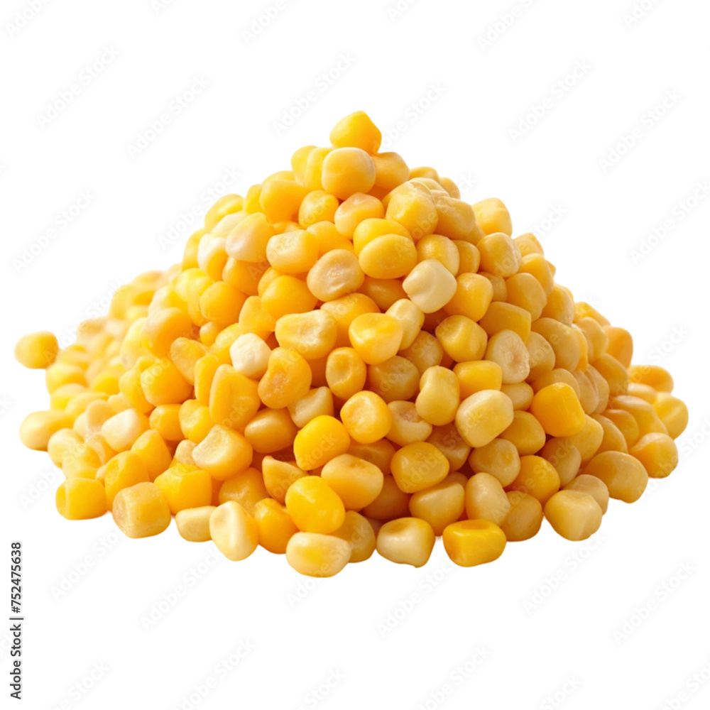 A pile of corn isolated on Transparent background. A pile of corn isolated on Transparent background.