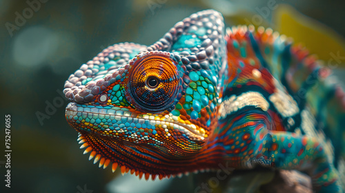 Aquatic creature with a vibrant and colorful skin
