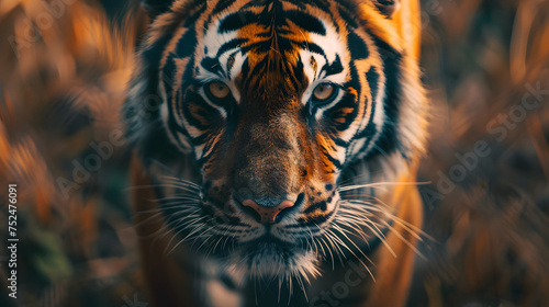 Tiger looking the eyes