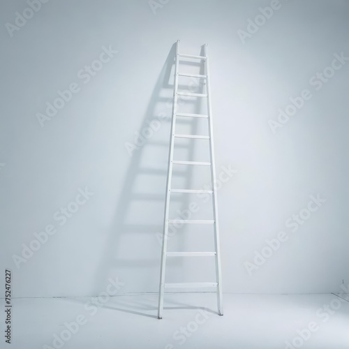 ladder on white background 
