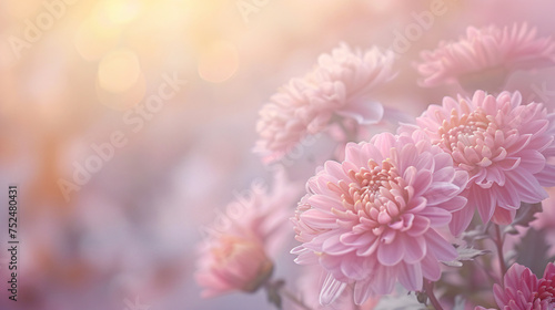 Autumn chrysanthemum flower on the background photo