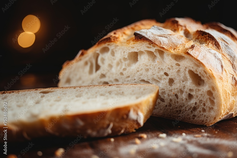 Close up of fresh white bread