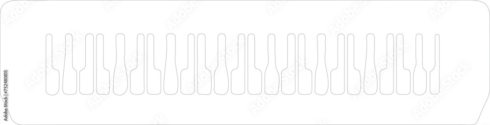Electric keyboard outline Electric keyboard outline