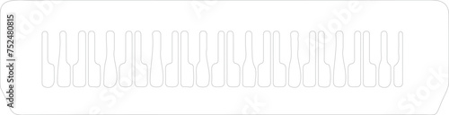 Electric keyboard outline