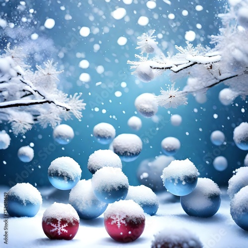 christmas tree with snow