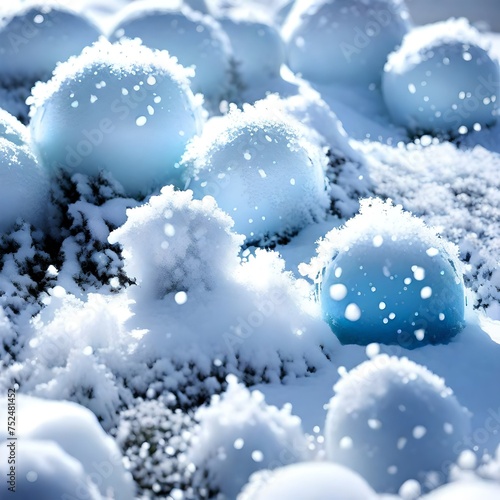 snow globe in snow