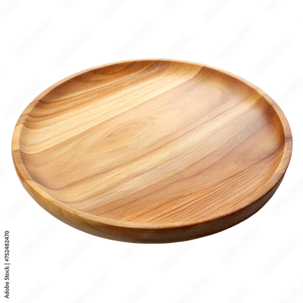 Wooden Circle Plate isolated on Transparent background. Wooden Circle Plate isolated on Transparent background.