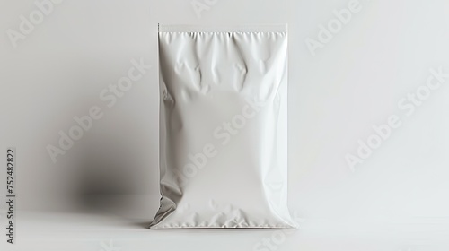 Branding Canvas - A realistic mockup of an empty bag of cereals with foil on a white background.