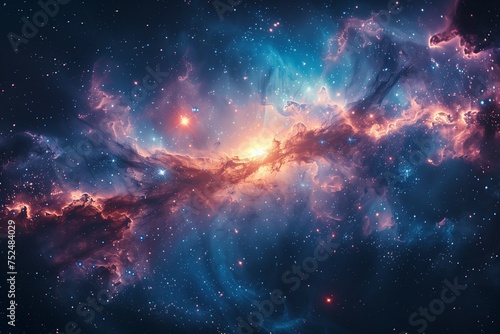 Colorful space background wallpaper photo