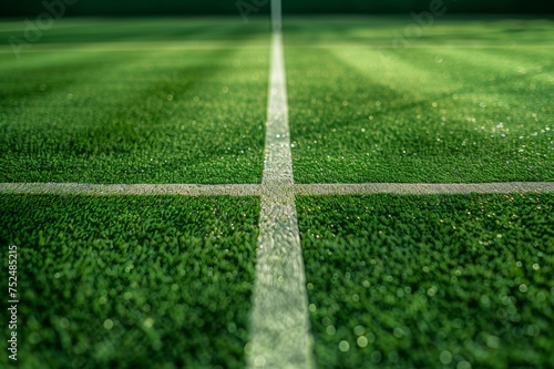close-up estadio de futbol con césped artificial, pista de atletismo de hierba 
