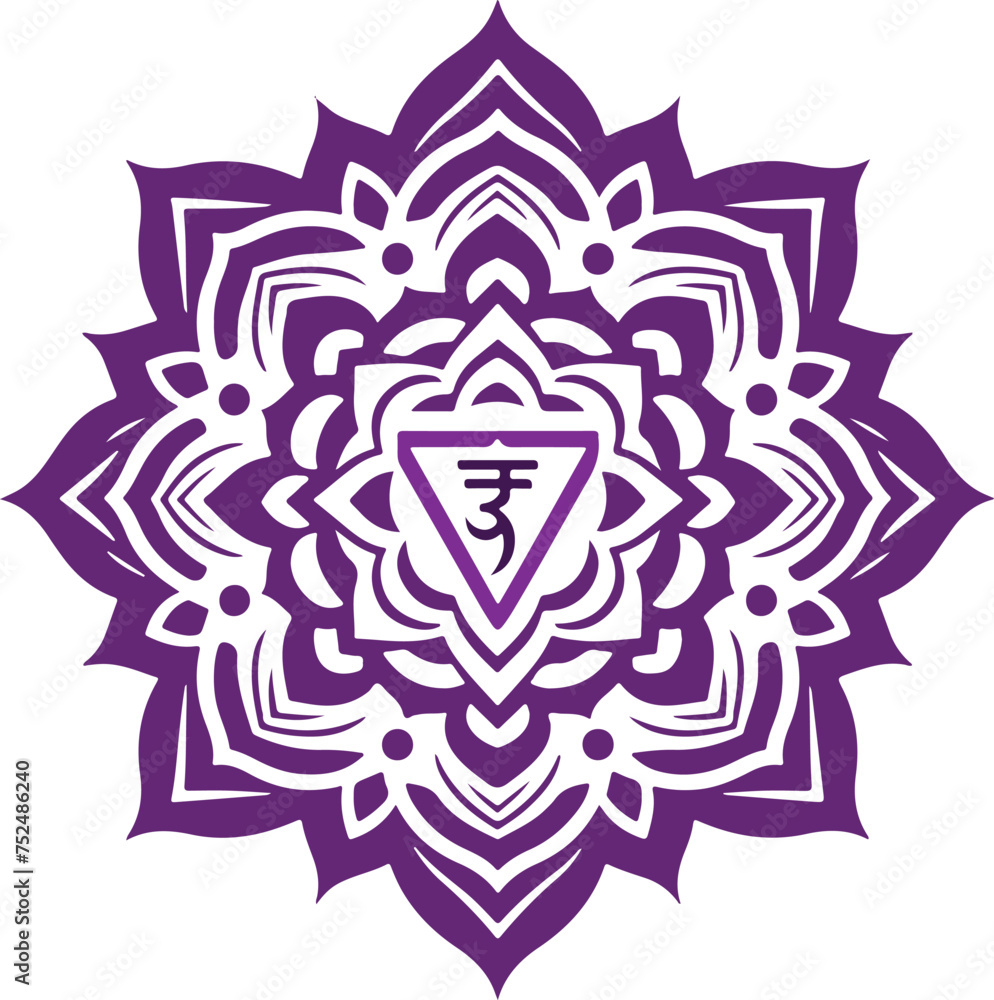 illustration of a sahasrara chakra illustration of a sahasrara chakra