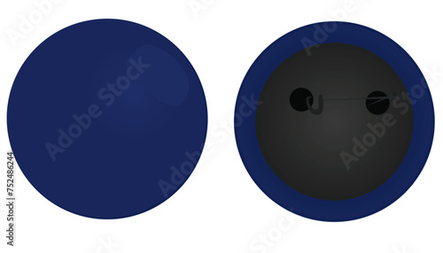 Blue badge template. vector illustration