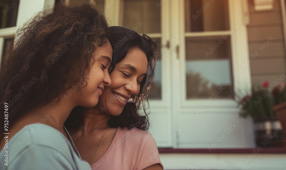 Tender Mother-Daughter Moment Filled with Familial Warmth