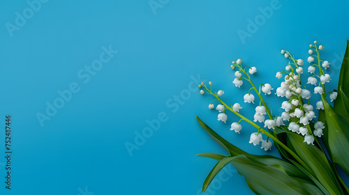 Lily of the Valley color background photo