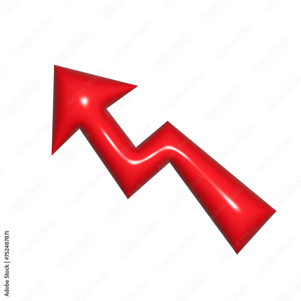 3D red arrow on white background. Shiny Arrows for app, website, social media and digital advertisement use. 3D red arrow on white background. Shiny Arrows for app, website, social media and digital advertisement use.