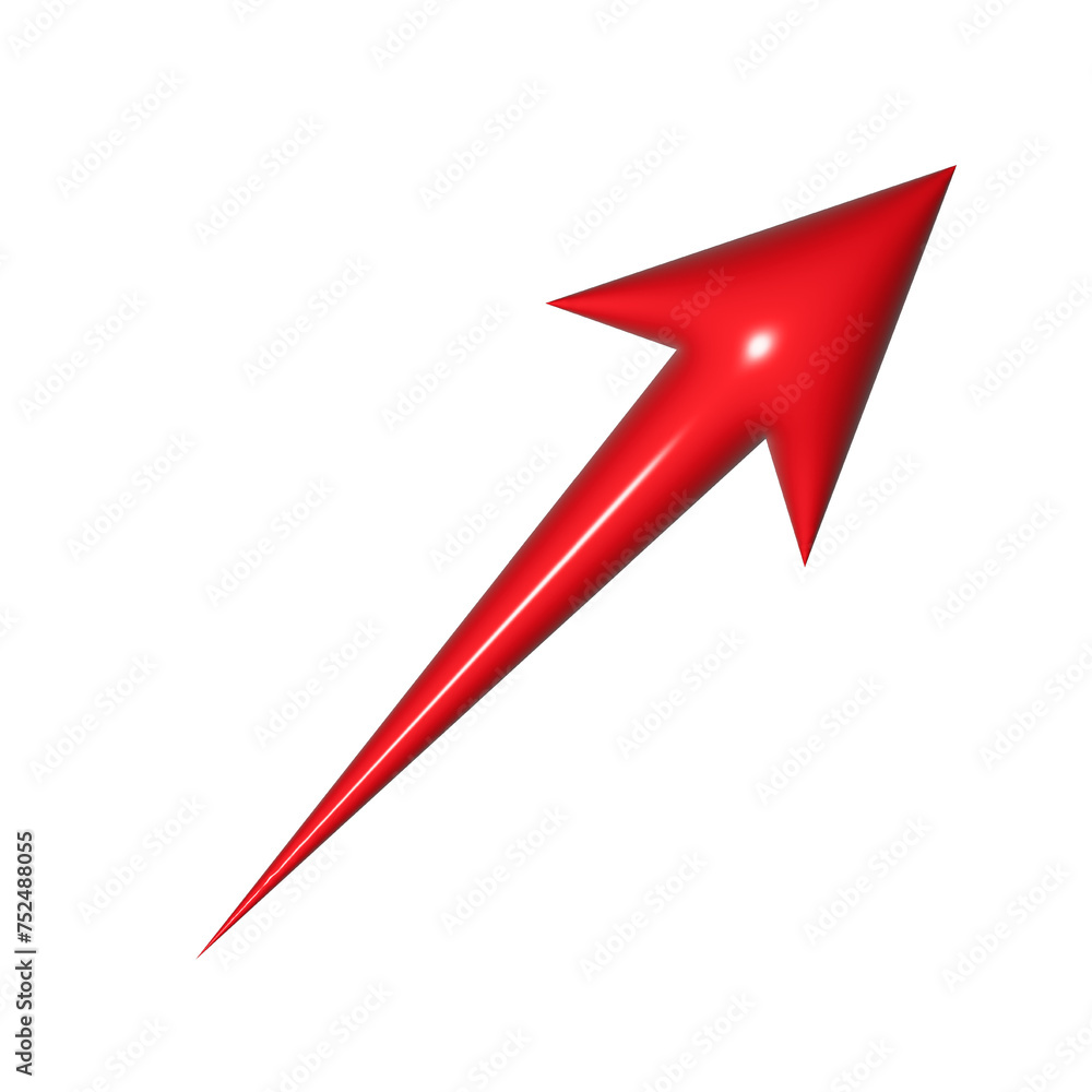 3D red arrow on white background. Shiny Arrows for app, website, social media and digital advertisement use. 3D red arrow on white background. Shiny Arrows for app, website, social media and digital advertisement use.