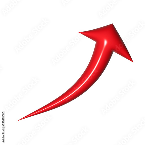 Free Download 3D red arrow on white background. Shiny Arrows for app, website, social media and digital advertisement use. - GFXLoad