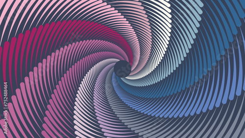 Abstract spiral round dotted urgency vortex style background.