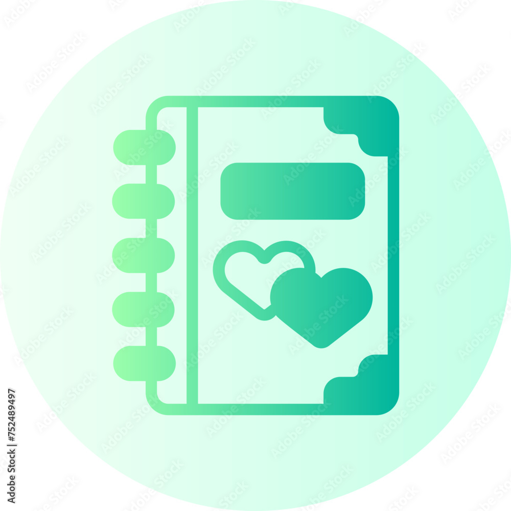 Fototapeta premium photo album gradient icon