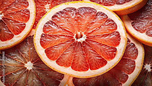 Grapefruit, czerwony owoc plasterki