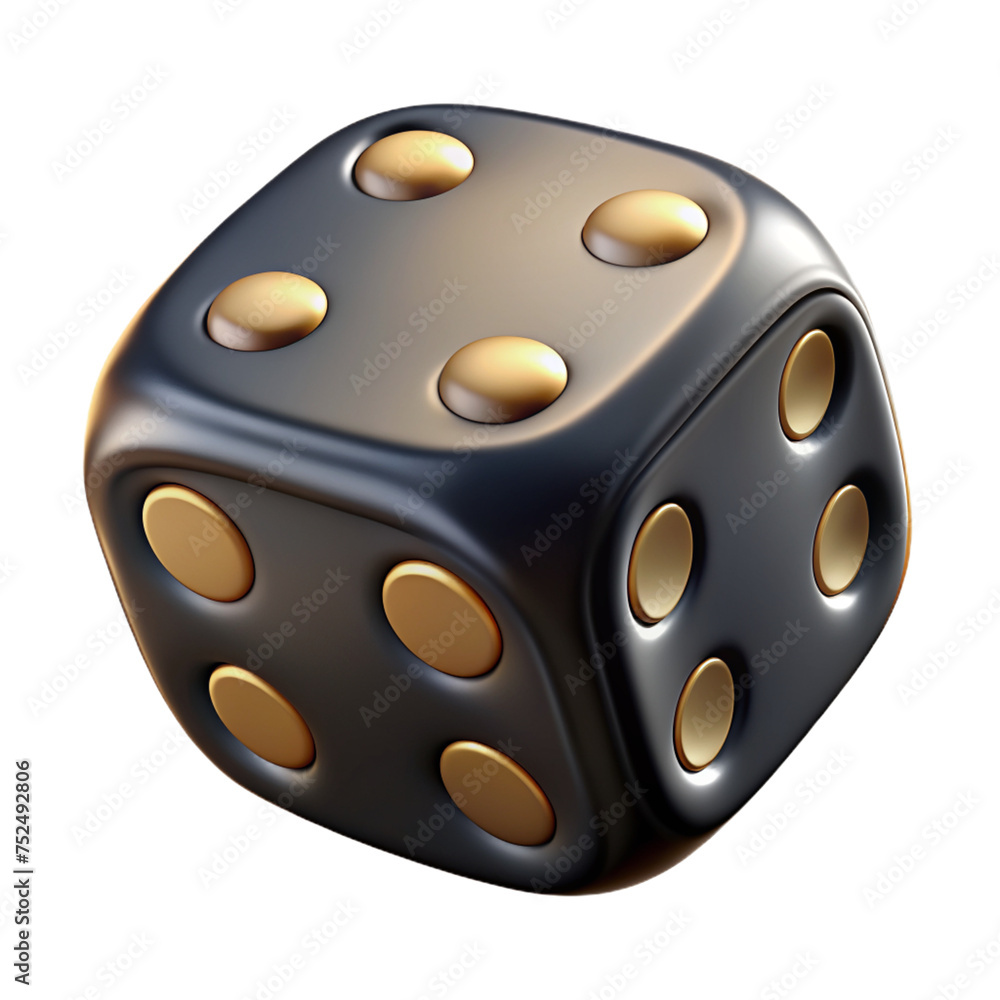 Gilded Chance: Exploring 3D Black Gold Dice