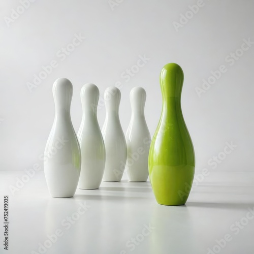 bowling pins isolated on white 