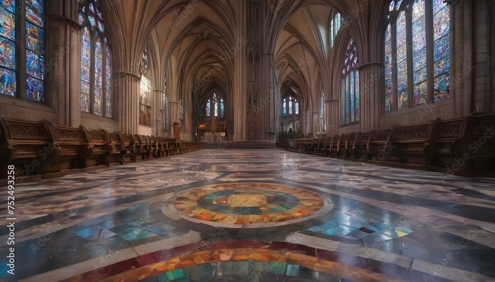 Obraz premium An Intricate Gothic Cathedral Interior (2)