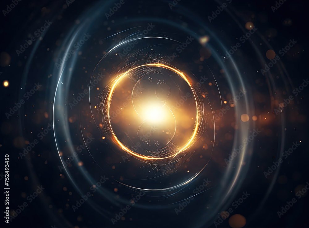 Light flare in the dark space. Abstract background with shiny lens glare effect. Light flare in the dark space. Abstract background with shiny lens glare effect.