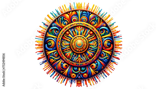 The sun was shining  pagan symbol. Universal Sun Symbol in Multicultural Interpretation. Slavic Sun God Yarilo