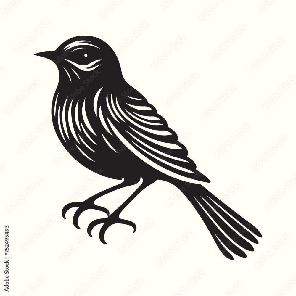 Obraz premium Bird Silhouette Illustration Vector Design