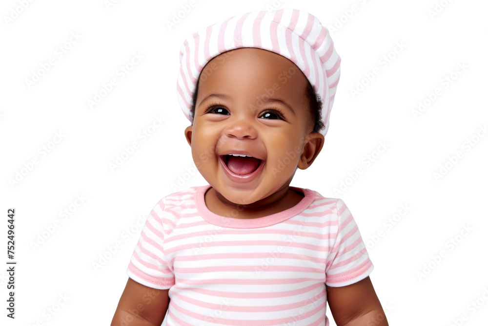 Portrait studio of young adorable baby with happy smile isolated on transparent background. Portrait studio of young adorable baby with happy smile isolated on transparent background.
