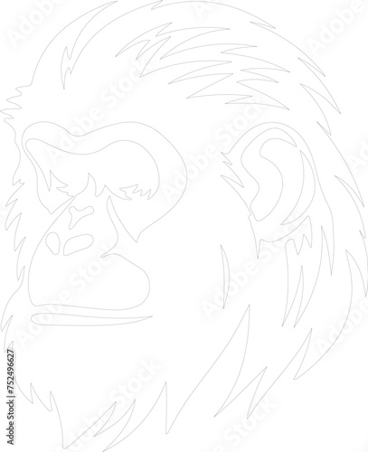 macaque outline