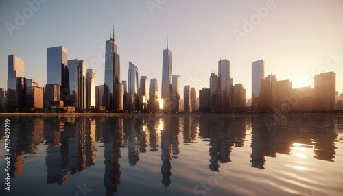 A Highly Realistic Cityscape At Golden Hour (1)