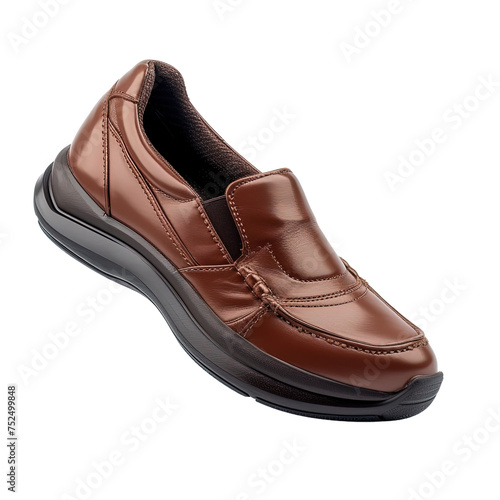Supple Leather with Bendable Base shoe on white or transparent background