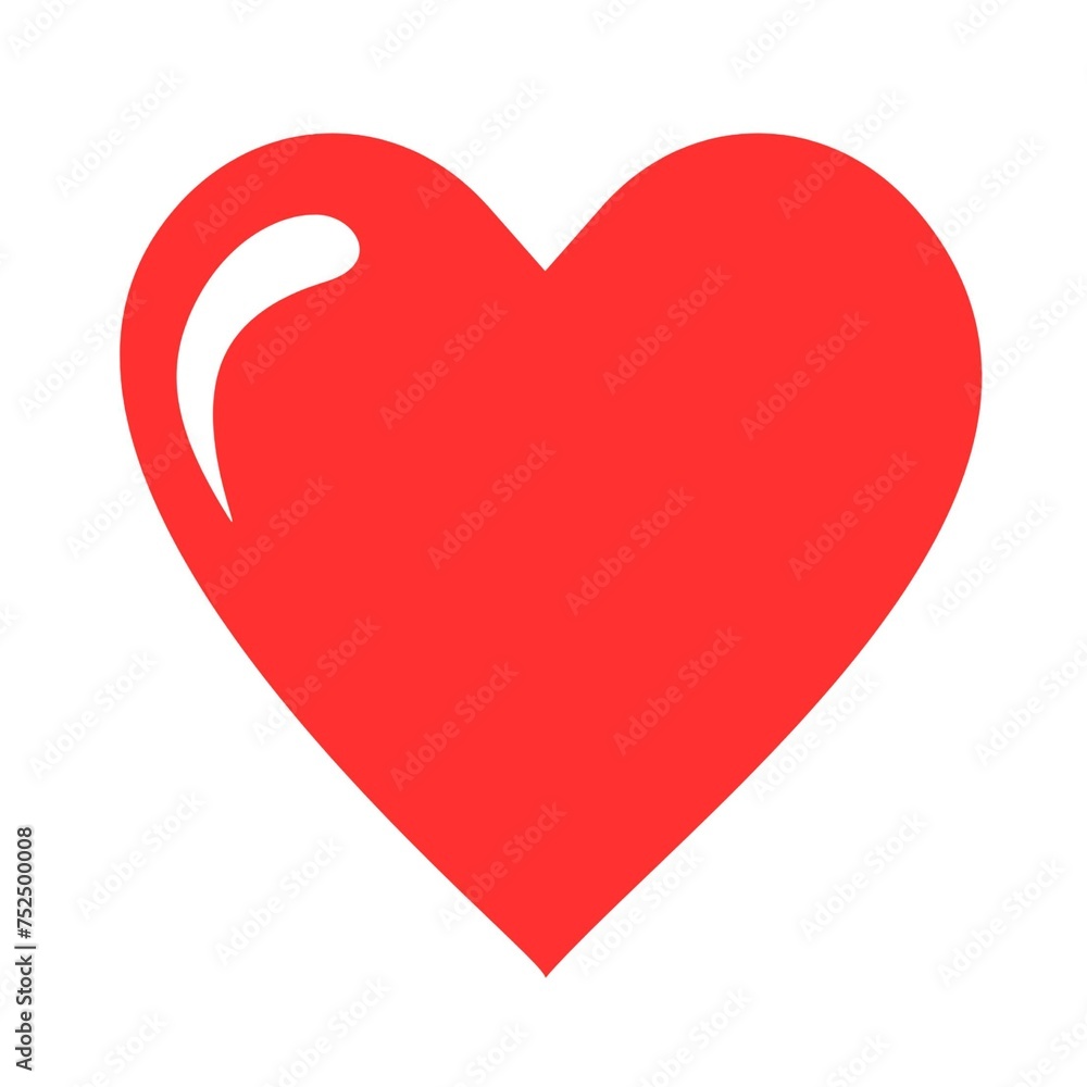 Fototapeta premium Red Heart _ Love Heart Vector