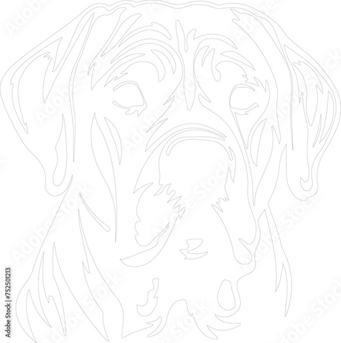 Dogue de Bordeaux outline