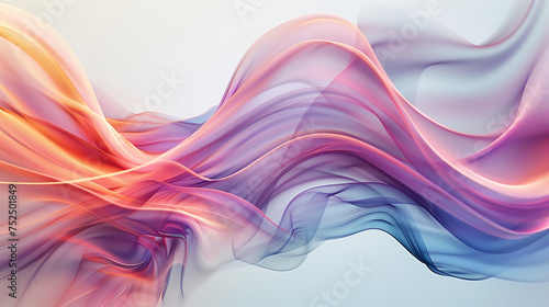 illustration of wavy rainbow cloth, dynamic flow